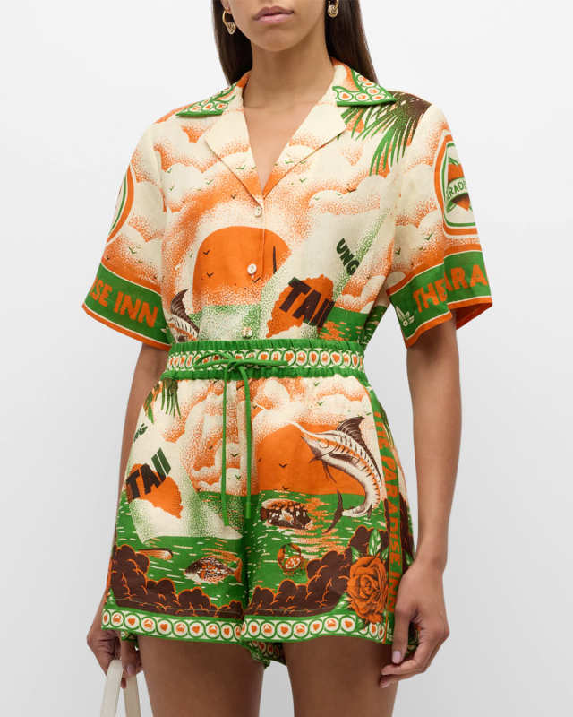 x Alan Berry Rhys Bungalow Oversized Linen Shirt